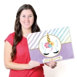 Big Dot Of Happiness Rainbow Unicorn - Paper Magical Unicorn Birthday Party Coloring Sheets - Activity Placemats - Set Of 16 -Aurora Party Sales GUEST a39905c2 bd48 48b7 8a54 d35b9552b0cc