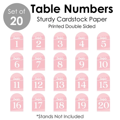 Big Dot Of Happiness Pink Elegantly Simple - Wedding Receptions, Parties Or Events Double-Sided 5 X 7 Inches Cards - Table Numbers - 1-20 4 Big Dot Of Happiness Pink Elegantly Simple - Wedding Receptions, Parties Or Events Double-Sided 5 X 7 Inches Cards - Table Numbers - 1-20 - Image 4