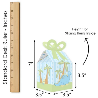 Big Dot Of Happiness Baby Boy Dinosaur - Square Favor Gift Boxes - Baby Shower Or Birthday Party Bow Boxes - Set Of 12 5 Big Dot Of Happiness Baby Boy Dinosaur - Square Favor Gift Boxes - Baby Shower Or Birthday Party Bow Boxes - Set Of 12 - Image 5