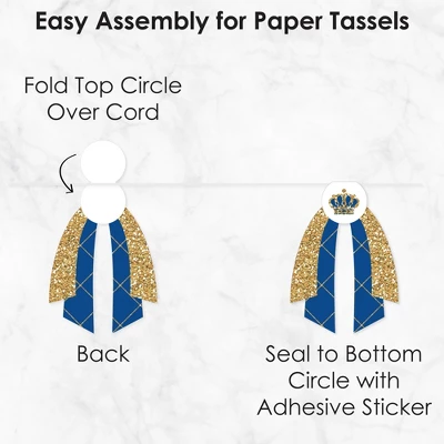 Big Dot Of Happiness Royal Prince Charming - DIY Baby Shower Or Birthday Party Pennant Garland Decoration - Triangle Banner - 30 Pieces 4 Big Dot Of Happiness Royal Prince Charming - DIY Baby Shower Or Birthday Party Pennant Garland Decoration - Triangle Banner - 30 Pieces - Image 4