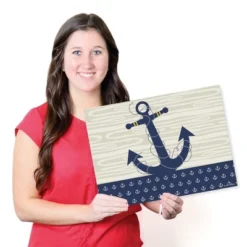 Big Dot Of Happiness Ahoy - Nautical - Party Table Decorations - Baby Shower Or Birthday Party Placemats - Set Of 16 -Aurora Party Sales GUEST a4a65a2b 08c6 4918 a0c3 dbc905f57347