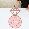 Big Dot Of Happiness Bride Squad - Ring Guest Book Sign - Rose Gold Bridal Shower Or Bachelorette Party Guestbook Alternative - Signature Mat
