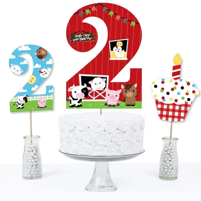 Big Dot Of Happiness 2nd Birthday Farm Animals - Barnyard Second Birthday Party Centerpiece Sticks - Table Toppers - Set Of 15 2 Big Dot Of Happiness 2nd Birthday Farm Animals - Barnyard Second Birthday Party Centerpiece Sticks - Table Toppers - Set Of 15 - Image 2
