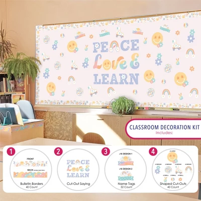 Big Dot Of Happiness Retro Pastel School Bulletin Board Set Classroom Decoration Kit 1 Big Dot Of Happiness Retro Pastel School Bulletin Board Set Classroom Decoration Kit