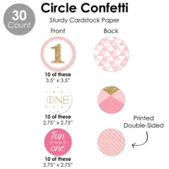 Big Dot Of Happiness 1st Birthday Girl - Fun To Be One - First Birthday Party Supplies Decoration Kit - Decor Galore Party Pack - 51 Pieces -Aurora Party Sales GUEST a547cee3 8455 4095 8c3a 4b96e15ca145