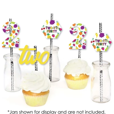 Big Dot Of Happiness 2nd Birthday Two-tti Fruity - Paper Straw Decor - Frutti Summer Second Birthday Party Striped Decorative Straws - Set Of 24 3 Big Dot Of Happiness 2nd Birthday Two-tti Fruity - Paper Straw Decor - Frutti Summer Second Birthday Party Striped Decorative Straws - Set Of 24 - Image 3