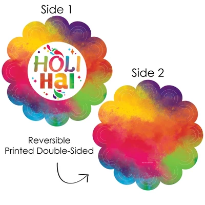 Big Dot Of Happiness Holi Hai - Festival Of Colors Party Round Table Decorations - Paper Chargers - Place Setting For 12 2 Big Dot Of Happiness Holi Hai - Festival Of Colors Party Round Table Decorations - Paper Chargers - Place Setting For 12 - Image 2