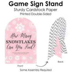 Big Dot Of Happiness Pink Winter Wonderland Snowflake Birthday Party And Baby Shower Scavenger Hunt - 1 Stand And 48 Game Pieces - Hide And Find Game -Aurora Party Sales GUEST a622fd40 f7f1 4e59 a8d1 e3a44b1008e2