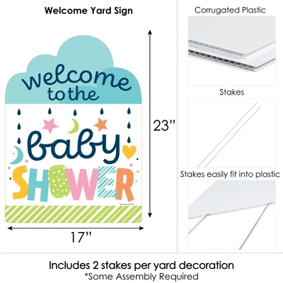 Big Dot Of Happiness Colorful Baby Shower - Party Decorations - Gender Neutral Party Welcome Yard Sign 6 Big Dot Of Happiness Colorful Baby Shower - Party Decorations - Gender Neutral Party Welcome Yard Sign - Image 6
