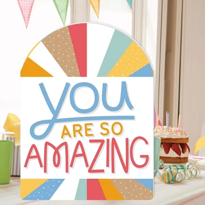 Big Dot Of Happiness You Are So Amazing - Miss You Encouragement Giant Greeting Card - Big Shaped Jumborific Card - 16.5 X 22 Inches 1 Big Dot Of Happiness You Are So Amazing - Miss You Encouragement Giant Greeting Card - Big Shaped Jumborific Card - 16.5 X 22 Inches