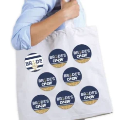 Big Dot Of Happiness Last Sail Before The Veil - 3 Inch Nautical Bachelorette And Bridal Shower Badge - Pinback Buttons - Set Of 8