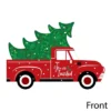 Big Dot Of Happiness Merry Little Christmas Tree - Shaped Fill-in Invitations - Red Truck Christmas Party Invitation Cards With Envelopes - Set Of 12