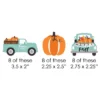Big Dot Of Happiness Happy Fall Truck - Paper Straw Decor - Harvest Pumpkin Party Striped Decorative Straws - Set Of 24