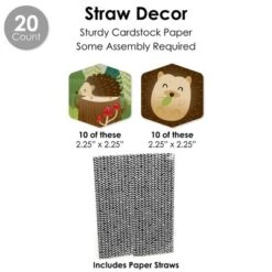 Big Dot Of Happiness Forest Hedgehogs - Woodland Birthday Party Or Baby Shower Favors And Cupcake Kit - Fabulous Favor Party Pack - 100 Pieces -Aurora Party Sales GUEST a810d9e0 a192 4226 a5b0 d620000bdfdb