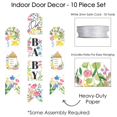 Big Dot Of Happiness Wildflowers Baby - Hanging Vertical Paper Door Banners - Boho Floral Baby Shower Wall Decoration Kit - Indoor Door Decor 4 Big Dot Of Happiness Wildflowers Baby - Hanging Vertical Paper Door Banners - Boho Floral Baby Shower Wall Decoration Kit - Indoor Door Decor - Image 4