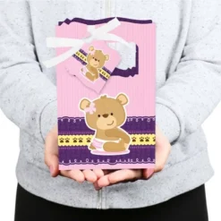 Big Dot Of Happiness Girl Baby Teddy Bear - Baby Shower Or Birthday Party Favor Boxes - Set Of 12 -Aurora Party Sales GUEST a8f1cd29 df61 4076 8943 f9102d002c58