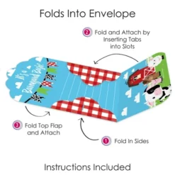 Big Dot Of Happiness Farm Animals - Fill-In Cards - Barnyard Baby Shower Or Birthday Party Fold And Send Invitations - Set Of 8 -Aurora Party Sales GUEST a90af51c 6a12 4333 9c2b fe2899846788