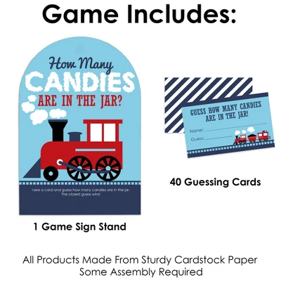 Big Dot Of Happiness Railroad Party Crossing - How Many Candies Steam Train Birthday Party Or Baby Shower Candy Guessing Game 2 Big Dot Of Happiness Railroad Party Crossing - How Many Candies Steam Train Birthday Party Or Baby Shower Candy Guessing Game - Image 2