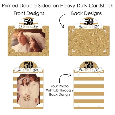 Big Dot Of Happiness We Still Do - 50th Wedding Anniversary - Anniversary Party Picture Centerpiece Sticks - Photo Table Toppers - 15 Pieces 4 Big Dot Of Happiness We Still Do - 50th Wedding Anniversary - Anniversary Party Picture Centerpiece Sticks - Photo Table Toppers - 15 Pieces - Image 4
