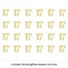 Big Dot Of Happiness Gold Glitter 17 - No-Mess Real Gold Glitter Cut-Out Numbers - 17th Birthday Party Confetti - Set Of 24