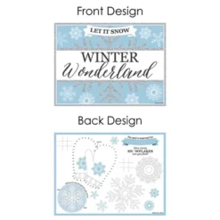 Big Dot Of Happiness Winter Wonderland - Paper Snowflake Holiday Party And Winter Wedding Coloring Sheets - Activity Placemats - Set Of 16 -Aurora Party Sales GUEST a9c2810f 9806 441f bfa1 13075c51cbb4