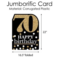 Big Dot Of Happiness Adult 70th Birthday - Gold - Happy Birthday Giant Greeting Card - Big Shaped Jumborific Card 7 Big Dot Of Happiness Adult 70th Birthday - Gold - Happy Birthday Giant Greeting Card - Big Shaped Jumborific Card -Aurora Party Sales GUEST a9d18fde 36da 412a b7fa f9f3d568a223