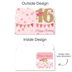Big Dot Of Happiness Sweet 16 - Happy 16th Birthday Giant Greeting Card - Big Shaped Jumborific Card -Aurora Party Sales GUEST a9d28eb7 d40f 4a1f 9744 e9445471bc87