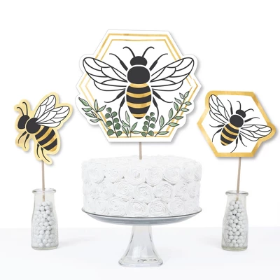Big Dot Of Happiness Little Bumblebee - Bee Baby Shower Or Birthday Party Centerpiece Sticks - Table Toppers - Set Of 15 2 Big Dot Of Happiness Little Bumblebee - Bee Baby Shower Or Birthday Party Centerpiece Sticks - Table Toppers - Set Of 15 - Image 2