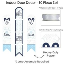 Big Dot Of Happiness It's Twin Boys - Hanging Vertical Paper Door Banners - Blue Twins Baby Shower Wall Decoration Kit - Indoor Door Decor -Aurora Party Sales GUEST a9ecf3d4 dbe9 4261 9de7 7536405ff9a8