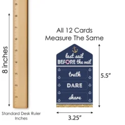 Big Dot Of Happiness Last Sail Before The Veil - Nautical Bachelorette And Bridal Shower Game Pickle Cards - Truth, Dare, Share Pull Tabs - Set Of 12 -Aurora Party Sales GUEST aa997a5c 61c6 48d1 a6e2 26ac84b8a3f1