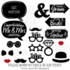 Big Dot Of Happiness Mr. And Mrs. - Black And White Wedding Or Bridal Shower Photo Booth Props Kit - 20 Count