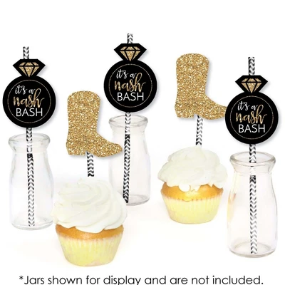 Big Dot Of Happiness Nash Bash - Paper Straw Decor - Nashville Bachelorette Party Striped Decorative Straws - Set Of 24 3 Big Dot Of Happiness Nash Bash - Paper Straw Decor - Nashville Bachelorette Party Striped Decorative Straws - Set Of 24 - Image 3