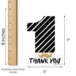 Big Dot Of Happiness 1st Birthday Little Mr. Onederful - Shaped Thank You Cards - Boy First Birthday Party Note Cards With Envelopes - Set Of 12 -Aurora Party Sales GUEST ac23d8af 57a3 4c0e a6bb 892856f8d655