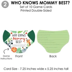 Big Dot Of Happiness Jungle Party Animals - 4 Safari Zoo Animal Baby Shower Games - 10 Cards Each - Gamerific Bundle -Aurora Party Sales GUEST acac58b9 ddd3 43ed a269 a2558ba2c5d9