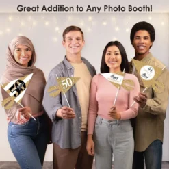 Big Dot Of Happiness We Still Do - 50th Wedding Anniversary - Triangle Anniversary Party Photo Props - Pennant Flag Centerpieces - Set Of 20 -Aurora Party Sales GUEST ad2af491 4c31 4348 9880 c668c7dfabe7