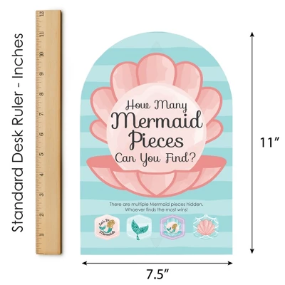 Big Dot Of Happiness Let’s Be Mermaids - Baby Shower Or Birthday Party Scavenger Hunt - 1 Stand And 48 Game Pieces - Hide And Find Game 5 Big Dot Of Happiness Let’s Be Mermaids - Baby Shower Or Birthday Party Scavenger Hunt - 1 Stand And 48 Game Pieces - Hide And Find Game - Image 5