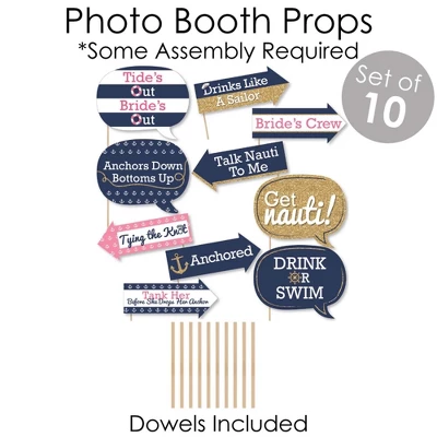 Big Dot Of Happiness Last Sail Before The Veil - Banner & Photo Booth Decor - Nautical Bachelorette Party And Bridal Supplies Kit - Doterrific Bundle 5 Big Dot Of Happiness Last Sail Before The Veil - Banner & Photo Booth Decor - Nautical Bachelorette Party And Bridal Supplies Kit - Doterrific Bundle - Image 5