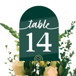 Big Dot Of Happiness Emerald Elegantly Simple - Wedding Receptions, Parties Or Events Double-Sided 5 X 7 Inches Cards - Table Numbers - 1-20 -Aurora Party Sales GUEST ad847234 f2ce 4375 930c 592aaee15b38