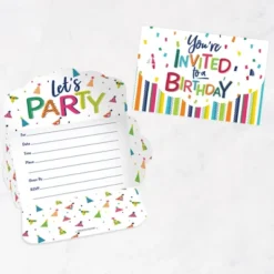 Big Dot Of Happiness Cheerful Happy Birthday - Fill-In Cards - Colorful Birthday Party Fold And Send Invitations - Set Of 8 -Aurora Party Sales GUEST adcb9637 ac9f 4519 b2c2 28176adaa14a