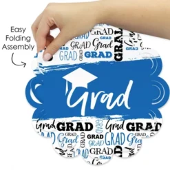 Big Dot Of Happiness Blue Grad - Best Is Yet To Come - Royal Blue Graduation Party Round Table Decorations - Paper Chargers - Place Setting For 12 -Aurora Party Sales GUEST adf1f475 8d9c 4b8c 9a11 43da67337fb6