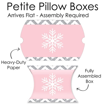 Big Dot Of Happiness Pink Winter Wonderland - Favor Gift Boxes - Holiday Snowflake Birthday Party And Baby Shower Petite Pillow Boxes - Set Of 20 4 Big Dot Of Happiness Pink Winter Wonderland - Favor Gift Boxes - Holiday Snowflake Birthday Party And Baby Shower Petite Pillow Boxes - Set Of 20 - Image 4