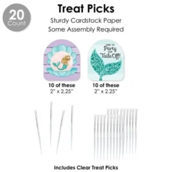 Big Dot Of Happiness Let's Be Mermaids - Baby Shower Or Birthday Party Favors And Cupcake Kit - Fabulous Favor Party Pack - 100 Pieces -Aurora Party Sales GUEST aee36bd0 06c6 4208 b3ab fc4877c6f5c4