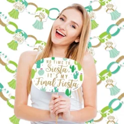 Big Dot Of Happiness Final Fiesta - Banner And Photo Booth Decorations - Last Fiesta Bachelorette Party Supplies Kit - Doterrific Bundle