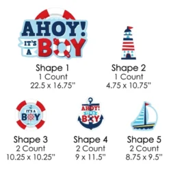 Big Dot Of Happiness Ahoy It's A Boy - Yard Sign And Outdoor Lawn Decorations - Nautical Baby Shower Yard Signs - Set Of 8 -Aurora Party Sales GUEST af3e0034 e184 46c3 a5e6 c94883e3099e