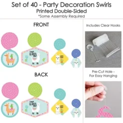 Big Dot Of Happiness Whole Llama Fun - Llama Fiesta Baby Shower Or Birthday Party Hanging Decor - Party Decoration Swirls - Set Of 40 9 Big Dot Of Happiness Whole Llama Fun - Llama Fiesta Baby Shower Or Birthday Party Hanging Decor - Party Decoration Swirls - Set Of 40 -Aurora Party Sales GUEST af634bdb 943f 48fb 94f6 ae415d77e36e