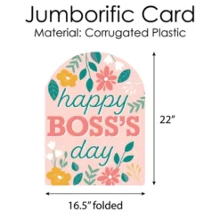 Big Dot Of Happiness Female Best Boss Ever - Happy Women Boss's Day Giant Greeting Card - Big Shaped Jumborific Card - 16.5 X 22 Inches -Aurora Party Sales GUEST af8c3654 879b 4b4e 9e5c 6fb78d0b15d2