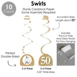 Big Dot Of Happiness We Still Do - 50th Wedding Anniversary - Anniversary Party Supplies Decoration Kit - Decor Galore Party Pack - 51 Pieces -Aurora Party Sales GUEST afceb21d 3d21 4d2d a4d1 ffa78b4c64bb