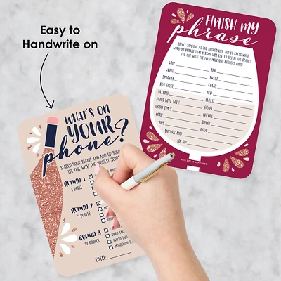 Big Dot Of Happiness But First, Wine - 2-in-1 Wine Tasting Party Cards - Activity Duo Games - Set Of 20 2 Big Dot Of Happiness But First, Wine - 2-in-1 Wine Tasting Party Cards - Activity Duo Games - Set Of 20 - Image 2