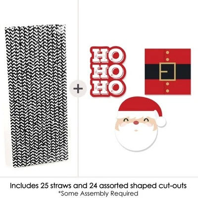 Big Dot Of Happiness Jolly Santa Claus Paper Straw Decor - Christmas Party Striped Decorative Straws - Set Of 24 2 Big Dot Of Happiness Jolly Santa Claus Paper Straw Decor - Christmas Party Striped Decorative Straws - Set Of 24 - Image 2