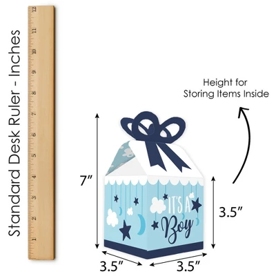 Big Dot Of Happiness It's A Boy - Square Favor Gift Boxes - Blue Baby Shower Bow Boxes - Set Of 12 5 Big Dot Of Happiness It's A Boy - Square Favor Gift Boxes - Blue Baby Shower Bow Boxes - Set Of 12 - Image 5